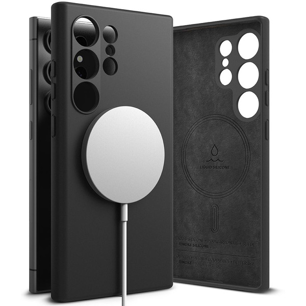 Чехол Ringke Silicone Magnetic Magsafe для Galaxy S24 Ultra (черный)
