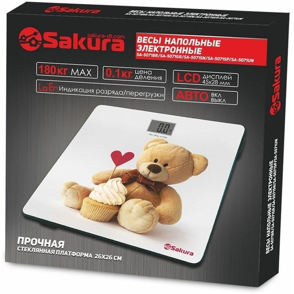 Напольные весы Sakura SA-5071BR (медвежонок)