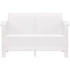 Садовый диван Альтернатива Ротанг-плюс М8351 (белый)