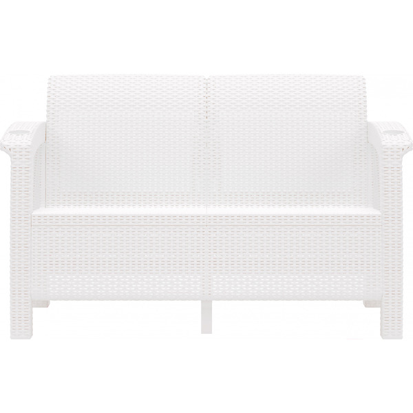 Садовый диван Альтернатива Ротанг-плюс М8351 (белый)