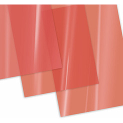 Пластиковая обложка для переплета BRAUBERG A4 200 мкм 100 шт 532161 (прозрачный/красный)