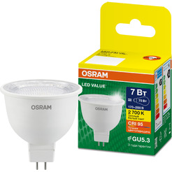 Лампа светодиодная OSRAM Value MR16 7W 2700K GU5.3 CL