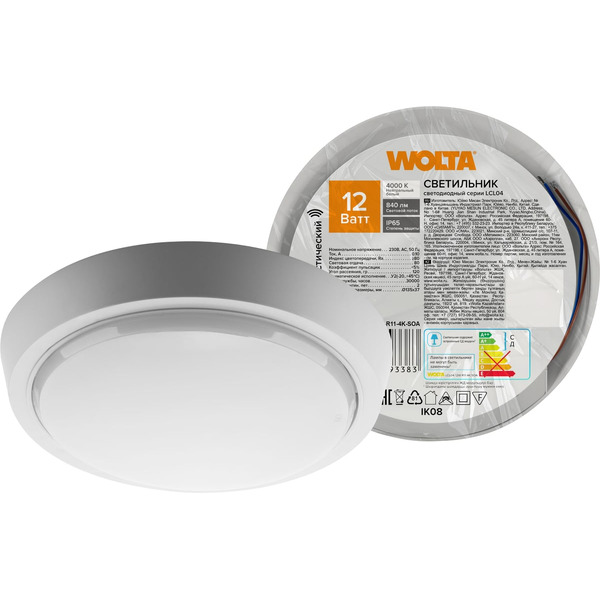 Светильник ЖКХ  Wolta LCL04-12W-R11-4K-SOA