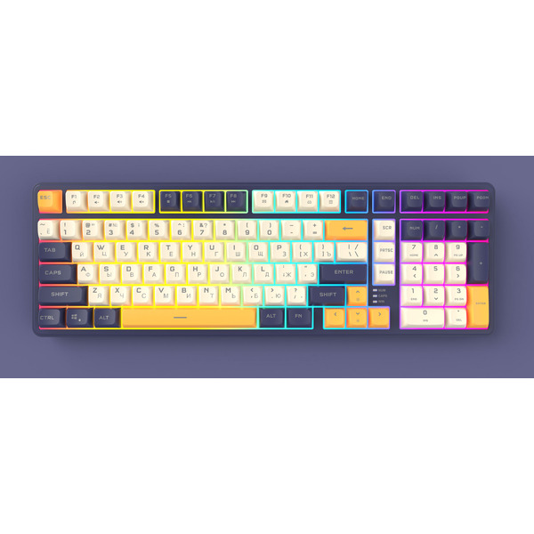 Клавиатура Ritmix RKB-602BL (синий/бежевый)