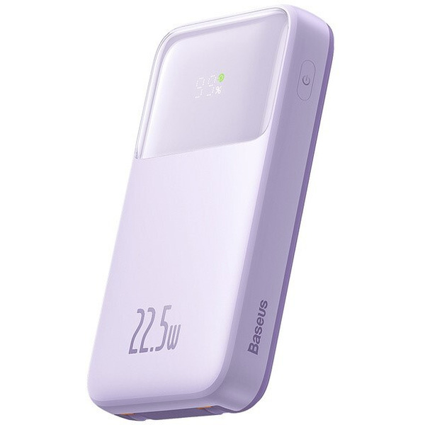 Внешний аккумулятор Baseus Comet Series Dual-Cable Digital Display Fast Charge Power Bank 22.5W 20000mAh (сиреневый)