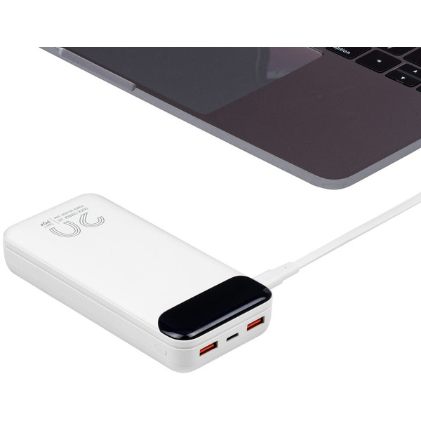 Внешний аккумулятор с дисплеем RIVACASE VA2580 (20000 mAh) белый