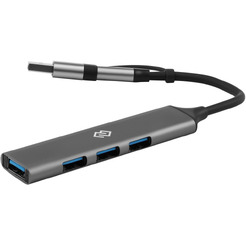 Разветвитель USB-C + USB-A Digma DHUB-4USB-AC-3.0