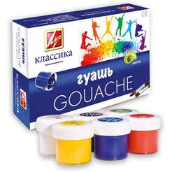 Гуашь ЛУЧ КЛАССИКА, 19С1275-08, 6 цв., 20мл.