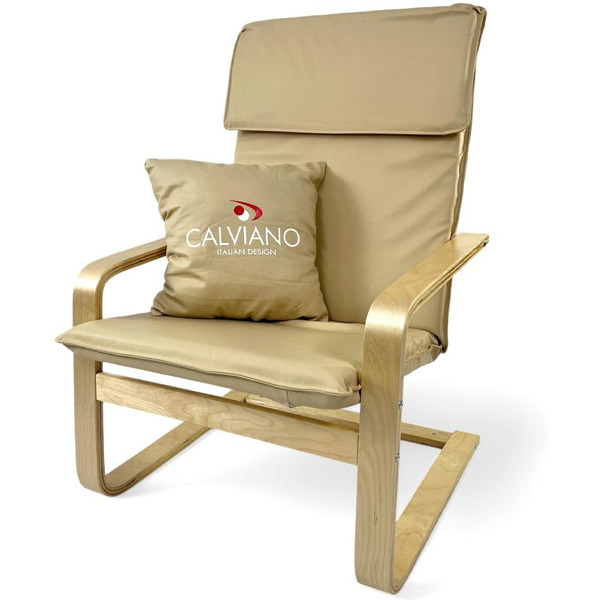 Кресло-качалка Calviano Soft 1 (светло-бежевый PU)