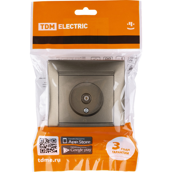 Розетка телевизионная TDM Electric Лама SQ1815-0720