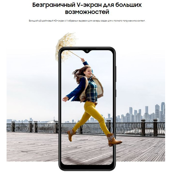 Смартфон Samsung Galaxy A02 SM-A022G/DS 2GB/32GB (черный)