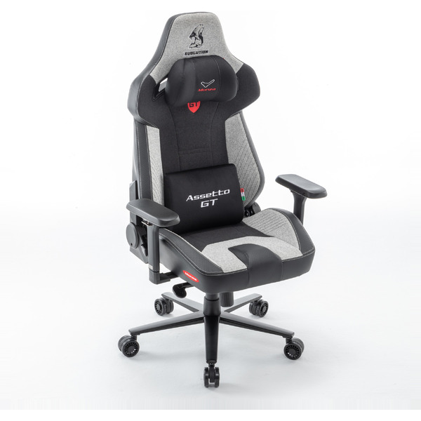 Кресло компьютерное EVOLUTION ASSETTO GT Monza Black-Grey