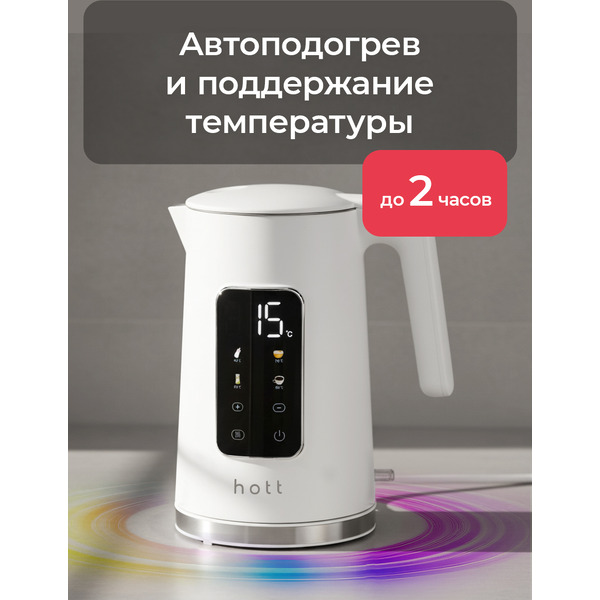 Электрочайник Hott HT-EKGF08-W