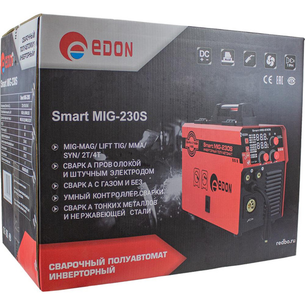 Сварочный полуавтомат инверторный Edon Smart MIG-230S