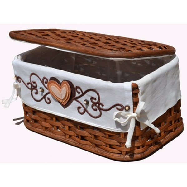 Корзина плетеная с крышкой FIL-SCAN 01-077/S