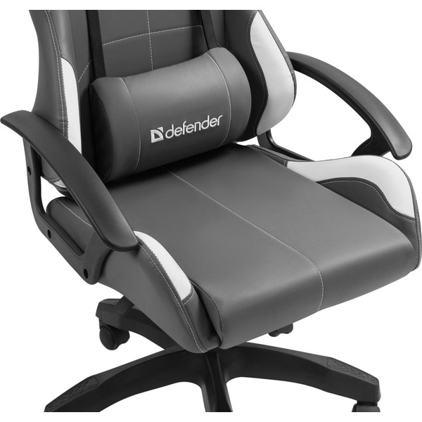 Игровое кресло DEFENDER Chromos Серый/Белый (64675)
