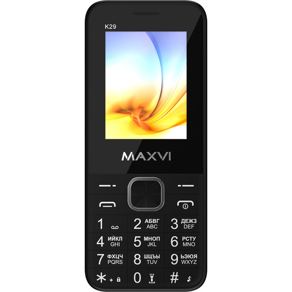 Мобильный телефон Maxvi K29 + ЗУ WC-112 (черный)