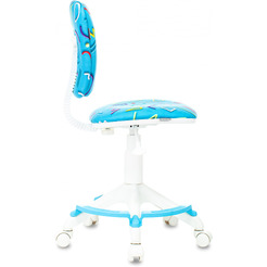 Кресло Бюрократ CH-W204/F (голубой Sticks 06/пластик белый)