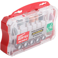 Набор аксессуаров для гравера 40 предметов в боксе для шлифовки WORTEX MGK040G11611