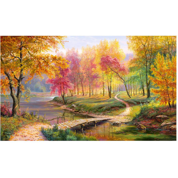 Картина стразами(алмазная мозаика) ОСТРОВ СОКРОВИЩ «Осень в старом парке» 663868