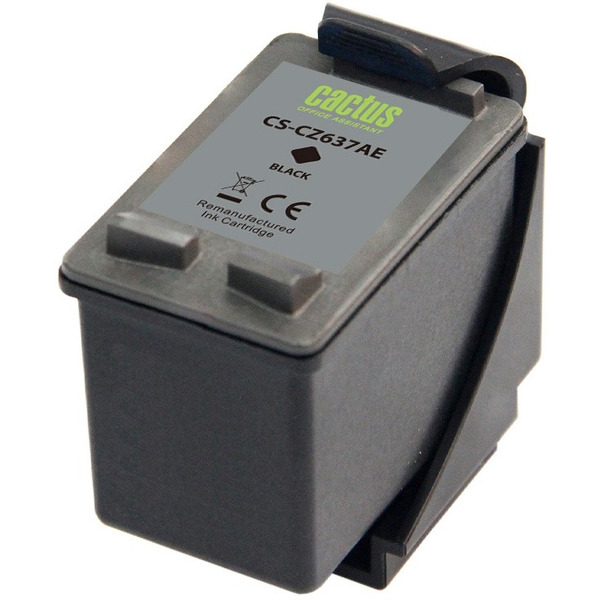 Картридж струйный Cactus CS-CZ637AE № 46 черный (33мл) для HP DJ IA 2020hc/2520hc;Ultra 2029/2529;Ultra 4729AIO
