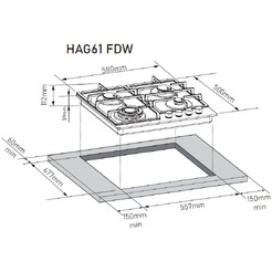 Варочная панель ZORG HAG61 FDW BL