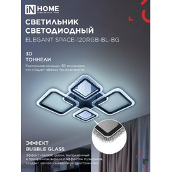Светильник светодиодный IN HOME ELEGANT SPACE-120RGB-BL-BG (4690612062327)