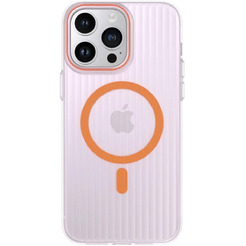 Задняя накладка CASE Translucent Strip Apple iPhone 14 Pro Max (прозрачно-оранжевый)