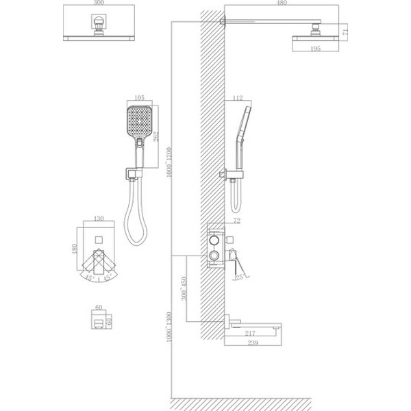Душевая система A-Five A5-1156