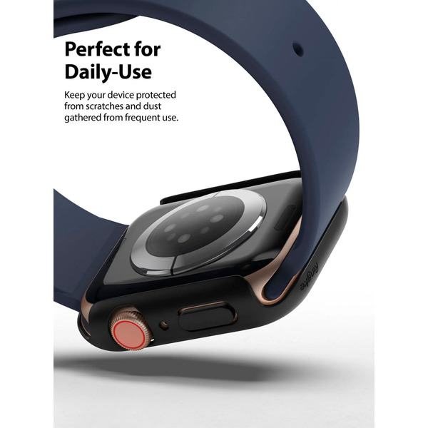 Чехол Ringke SLIM для Apple Watch SE3/SE2/SE/6/5/4 44mm CLEAR(1шт) + BLACK(1шт)