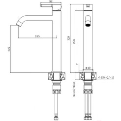 Смеситель Voda Vessel VSL25GM