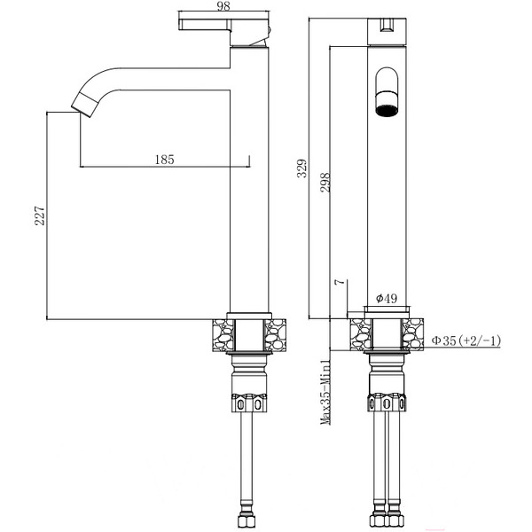 Смеситель Voda Vessel VSL25GM