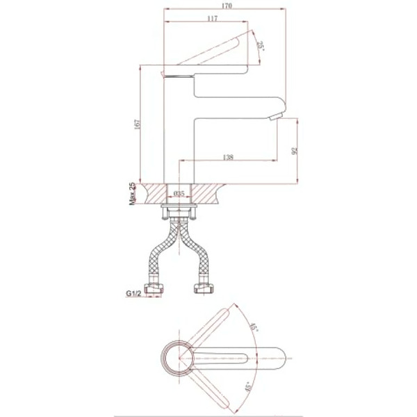 Смеситель для умывальника A-Five A5-1021