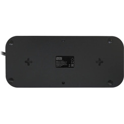 Сетевой фильтр Powercom SP-08 USB03AB (1.8 м, 8 розеток, черный)