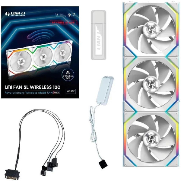 Набор вентиляторов для корпуса Lian Li Uni Fan SL Wireless 120 Белый (G99.12SL1W3W.00)