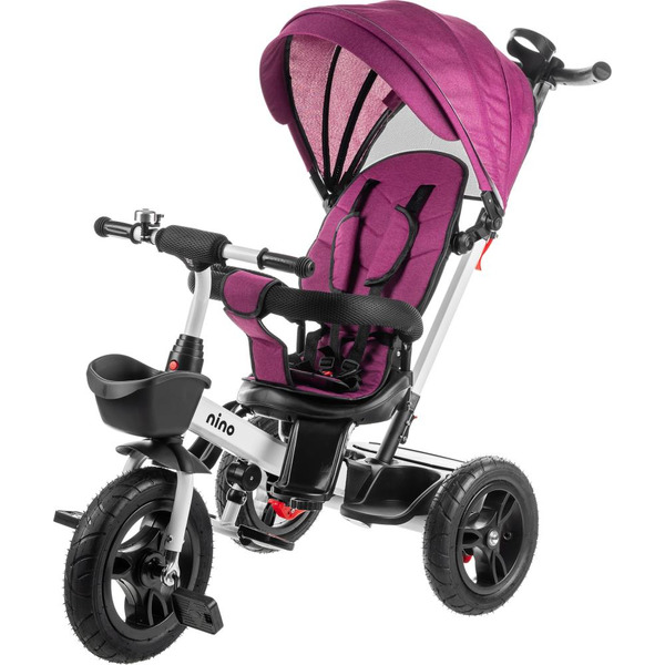 Трехколесный велосипед с ручкой NINO 6688 (красный)