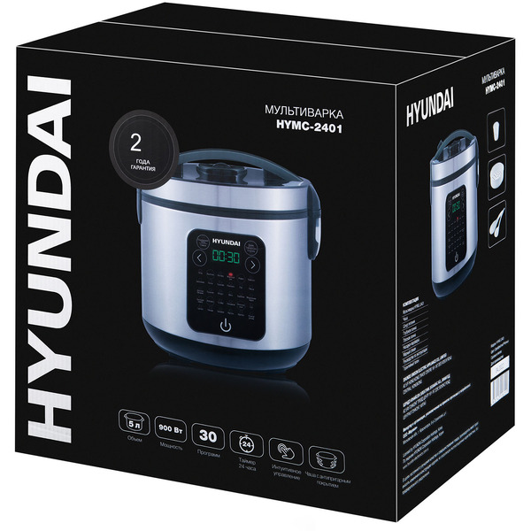 Мультиварка Hyundai HYMC-2401 (серебристый/черный)