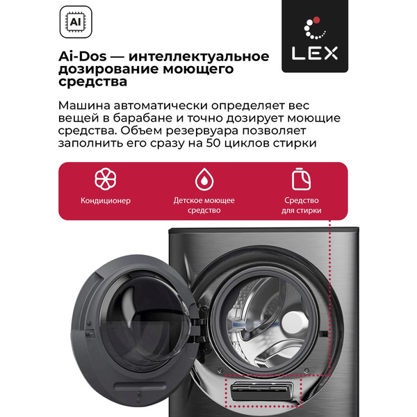 Стирально-сушильная машина Lex LWM10714LuxIDD