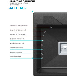 Кухонная мойка Polygran Blade 500 (черный)