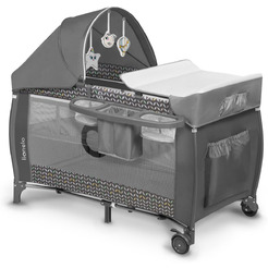 Кровать-манеж Lionelo Sven Plus (Grey Scandi)