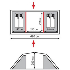 Кемпинговая палатка Totem Hurone 4 V2 (TTT-025)