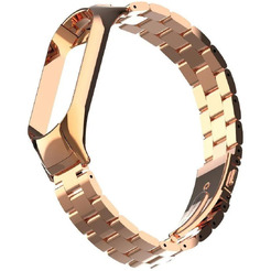 Ремешок Bingo Stainless для Xiaomi Mi Band 5/6 Розовое золото