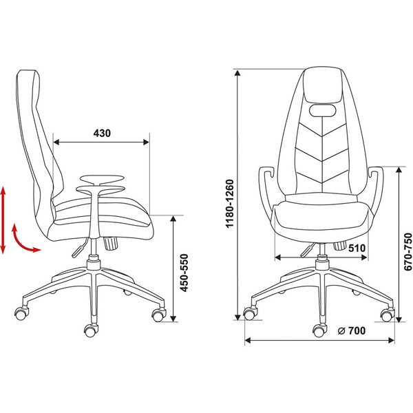 Кресло Бюрократ Zen (черный)