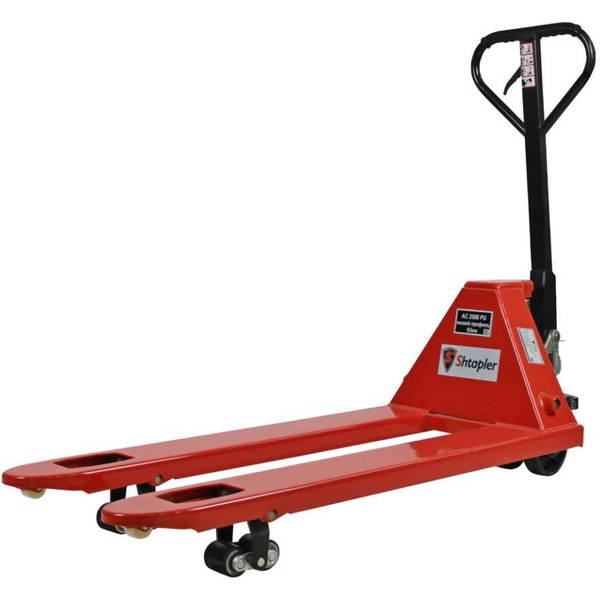 Ручная гидравлическая тележка Shtapler AC 2500 PU (низкопрофильная 65мм)