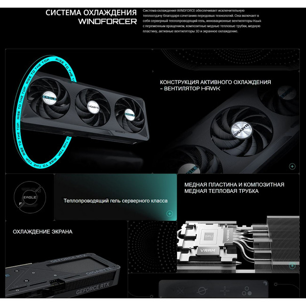 Видеокарта Gigabyte GeForce RTX 5060 Ti Eagle Max OC 16G GV-N506TEAGLEMAX OC-16GD