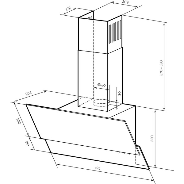 Кухонная вытяжка LEX Mera 500 (черный)