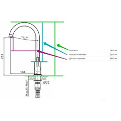 Смеситель AV Engineering AVZAR4-A304BK-732