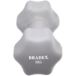 Гантель неопреновая BRADEX SF 0545 5 кг (серый)
