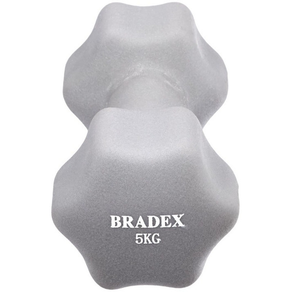 Гантель неопреновая BRADEX SF 0545 5 кг (серый)