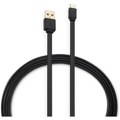 Кабель Buro BHP microUSB 1M Flat (черный)